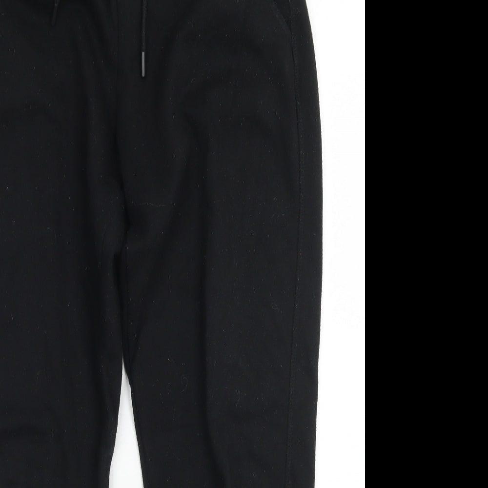 Primark Womens Black  Polyester Jogger Trousers Size XS L26 in Regular Drawstring