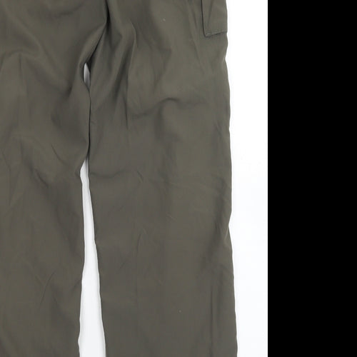Hardy Mens Green  Polyester Cargo Trousers Size L L30 in Regular Zip