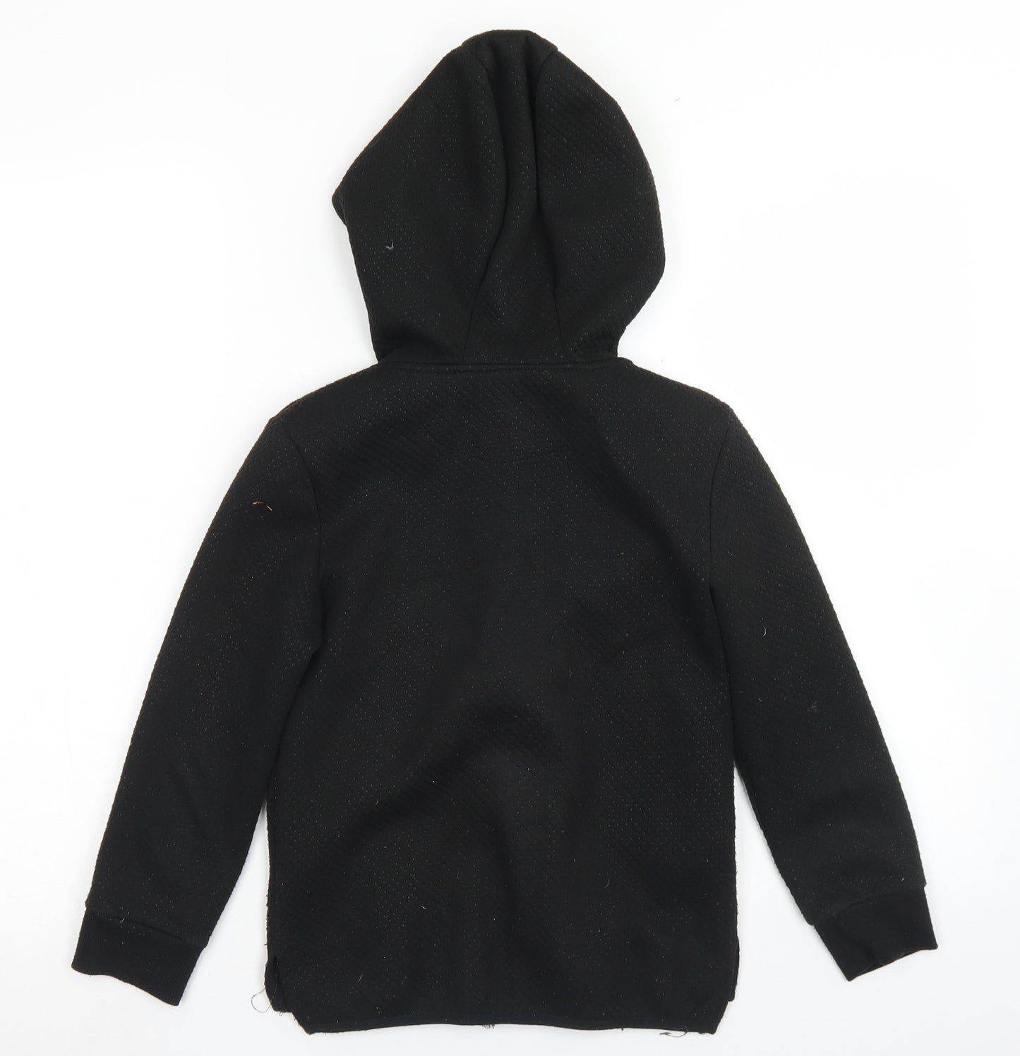 Primark Boys Black  Polyester Full Zip Hoodie Size 7-8 Years  Zip