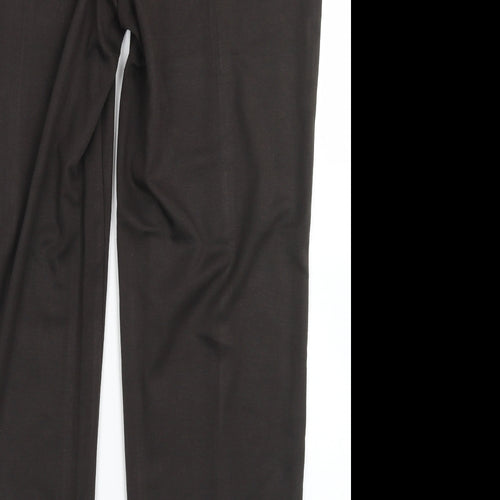 Classic Womens Brown  Polyester Dress Pants Trousers Size 18 L27 in Regular