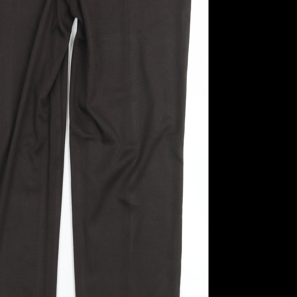 Classic Womens Brown  Polyester Dress Pants Trousers Size 18 L27 in Regular