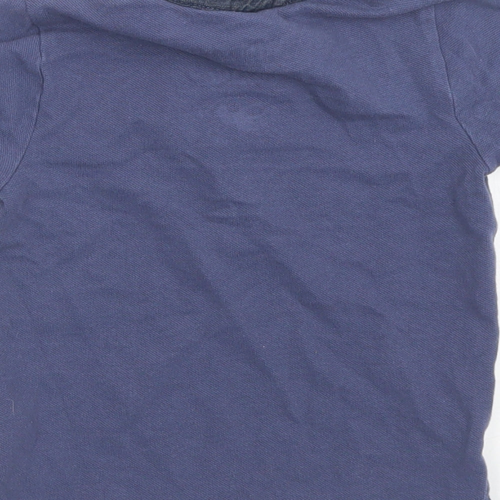 Nutmeg Boys Blue  Cotton Basic Polo Size 18-24 Months Round Neck Button