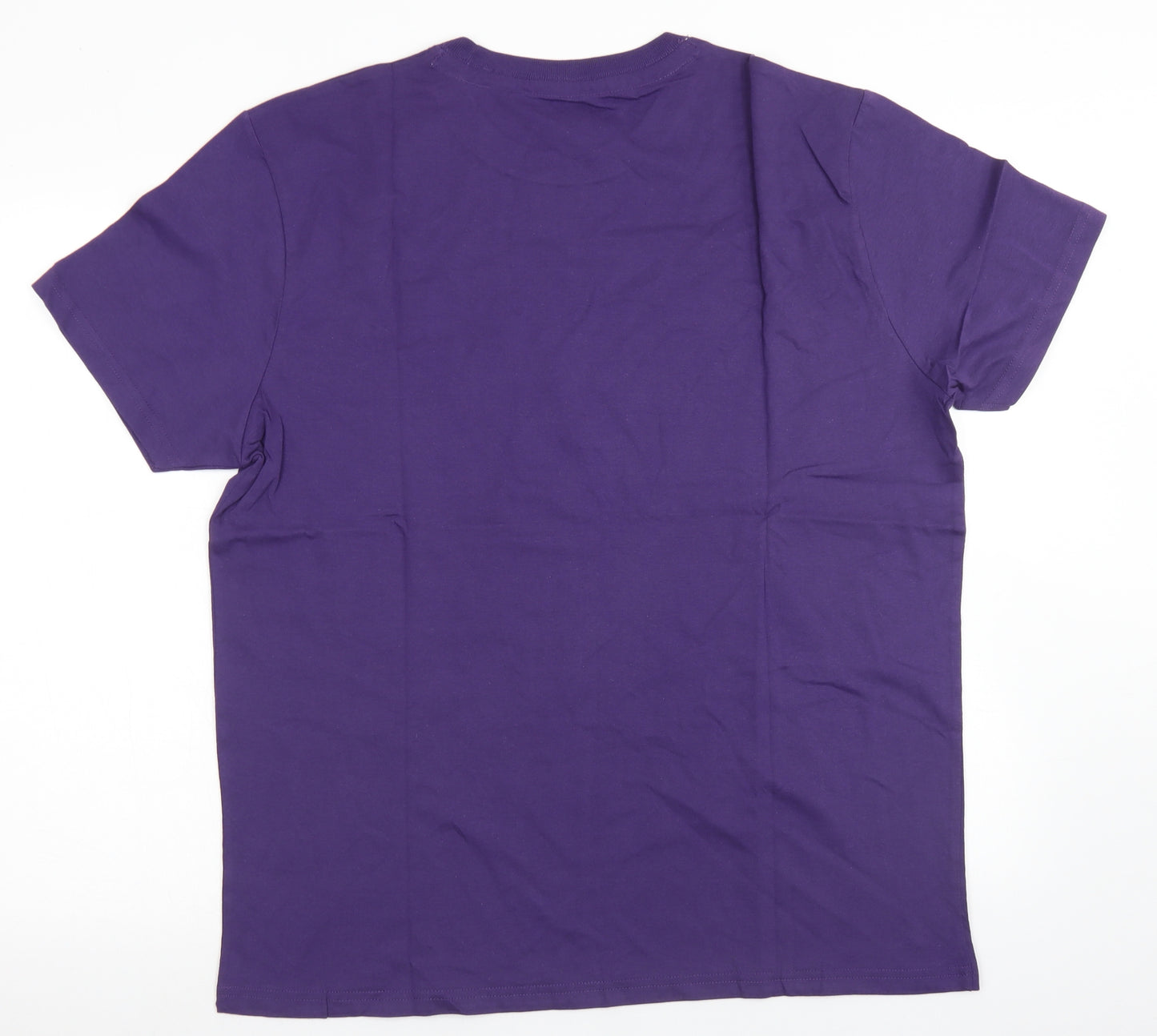 Charles Wilson Mens Purple  Cotton  T-Shirt Size XL Crew Neck