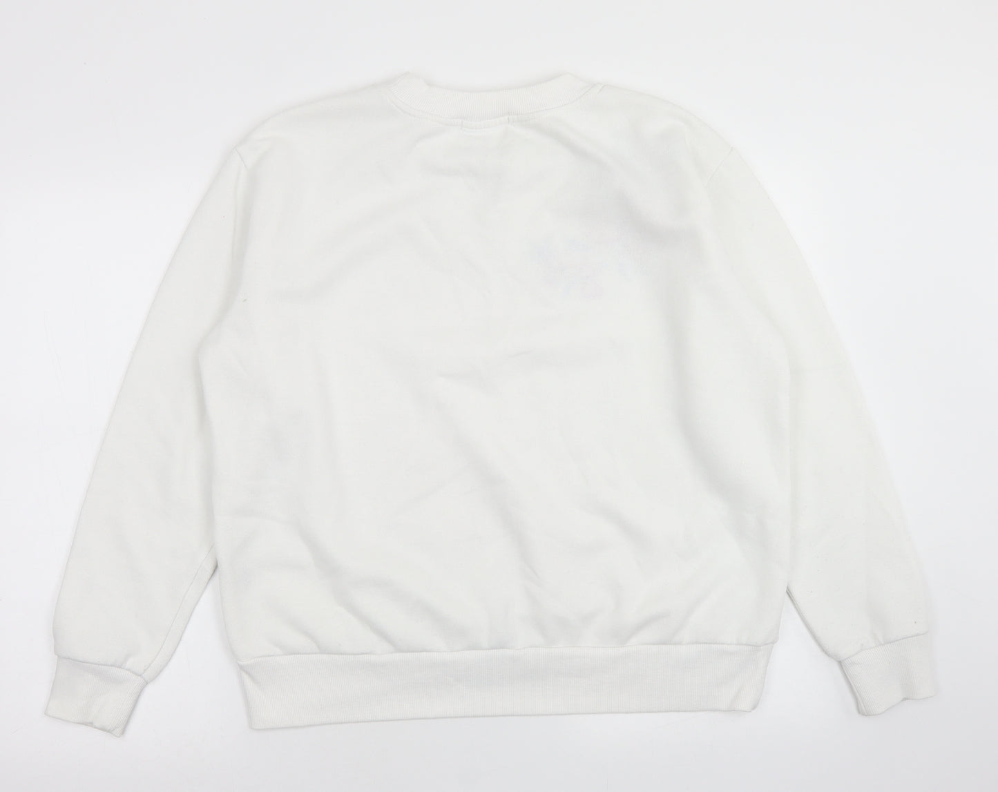 Primark Womens White  Polyester Pullover Sweatshirt Size 16   - floral Decal