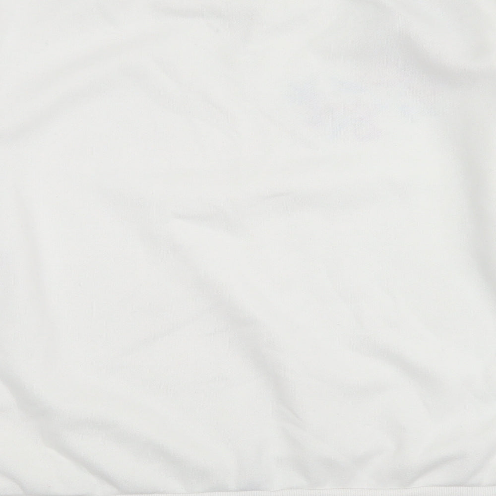 Primark Womens White  Polyester Pullover Sweatshirt Size 16   - floral Decal