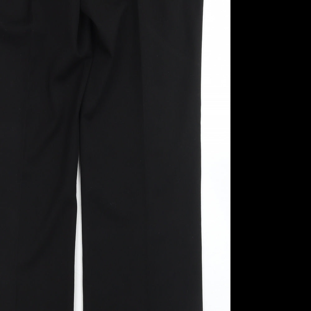 BM Womens Black  Polyamide Dress Pants Trousers Size 14 L30 in Regular Button