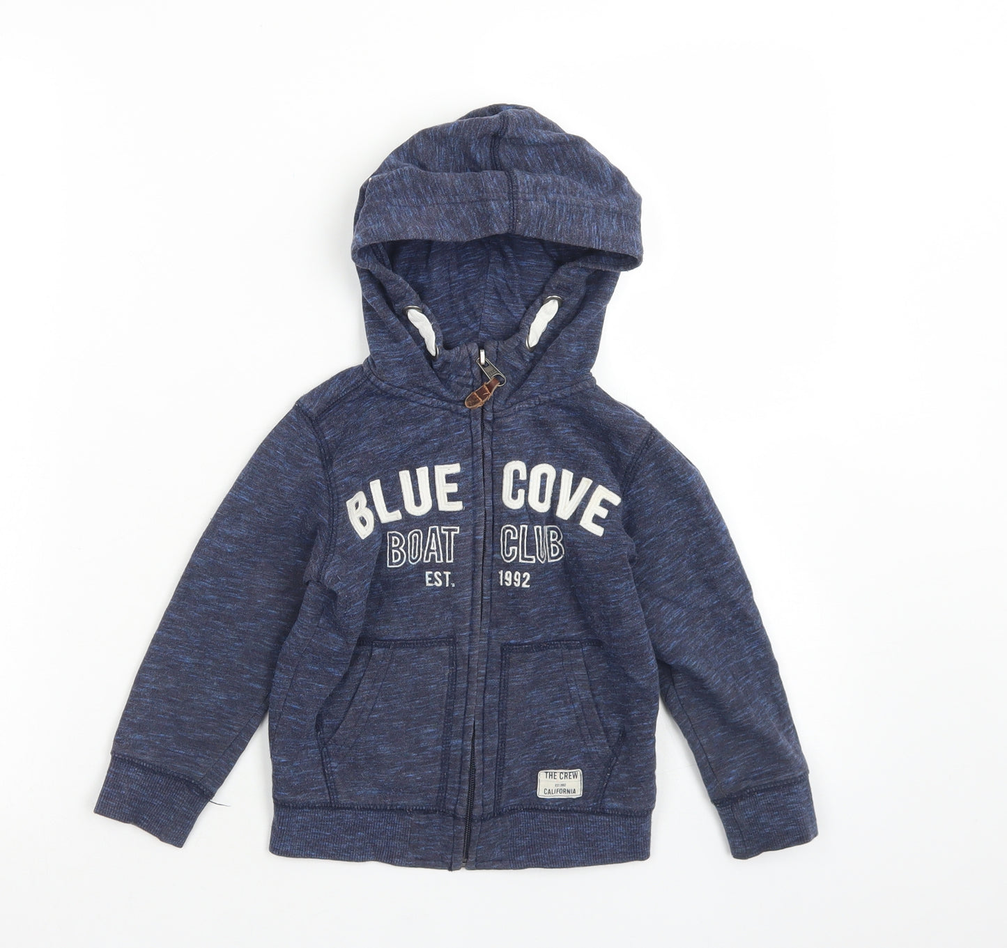 H&M Boys Blue  Cotton Full Zip Hoodie Size 3-4 Years  Zip