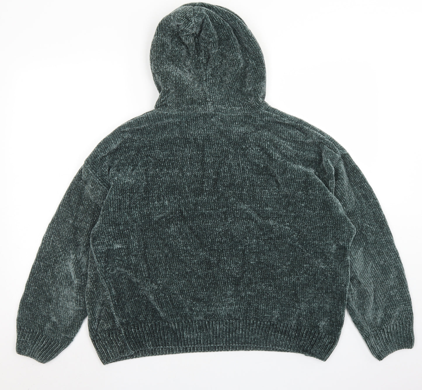 Primark Womens Green  Polyester Pullover Hoodie Size M   - Chenille