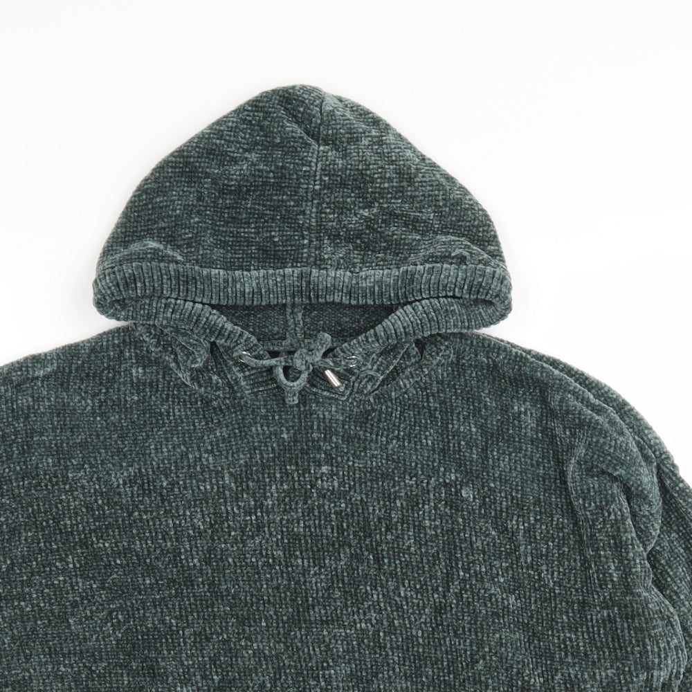 Primark Womens Green  Polyester Pullover Hoodie Size M   - Chenille