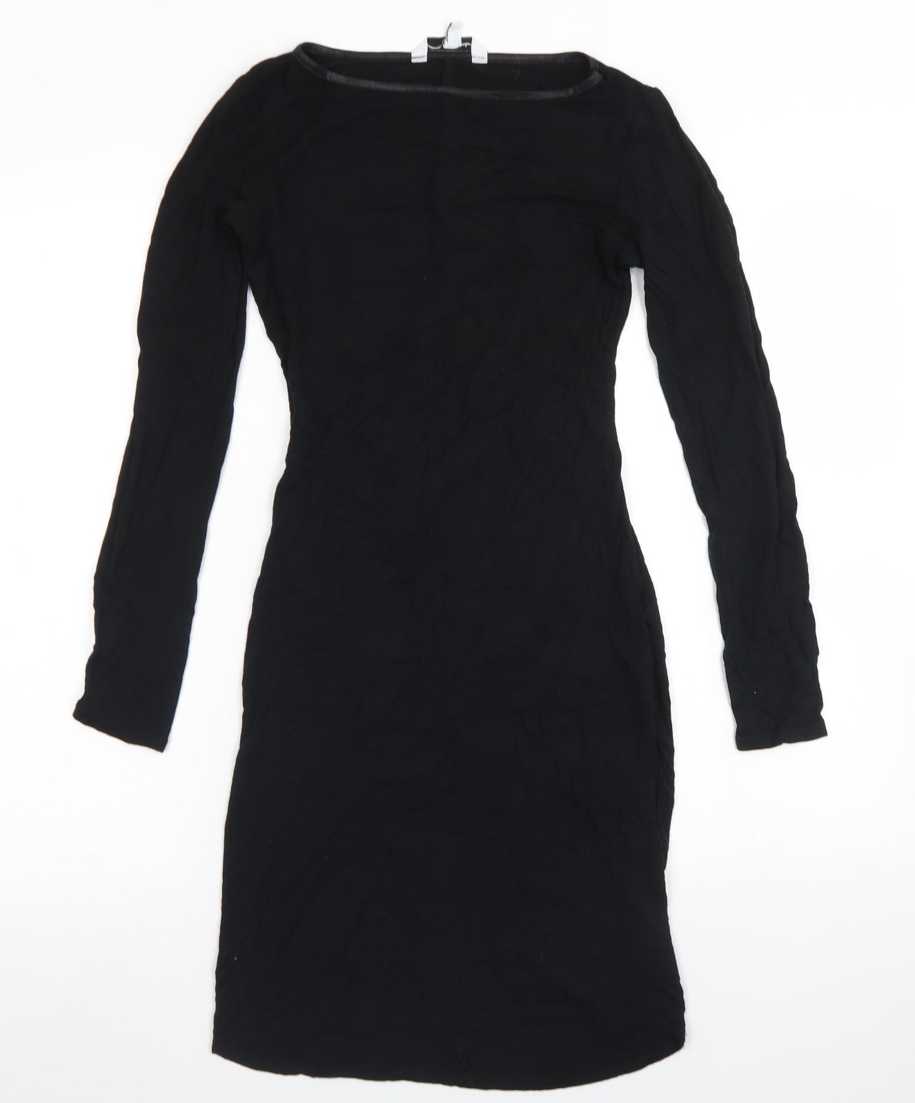 New Look Womens Black  Viscose Bodycon  Size 12  Crew Neck