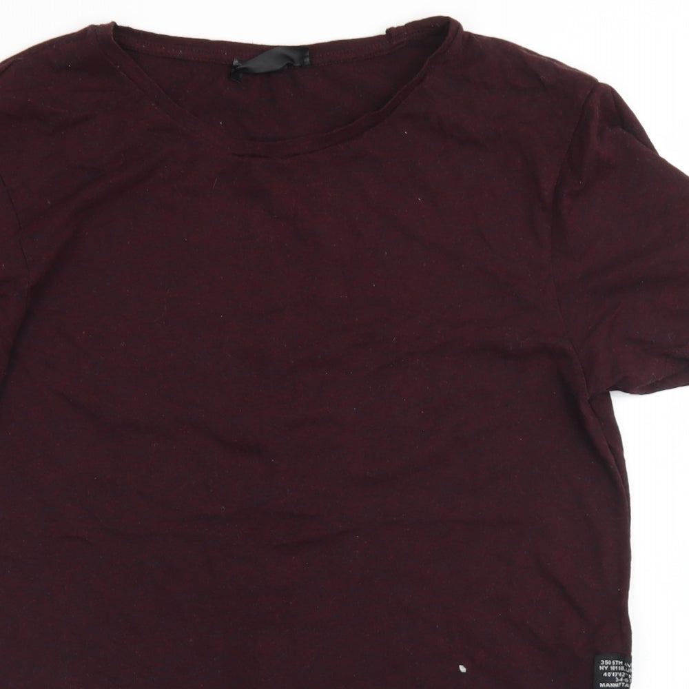 Primark Mens Red  Cotton  T-Shirt Size M Crew Neck
