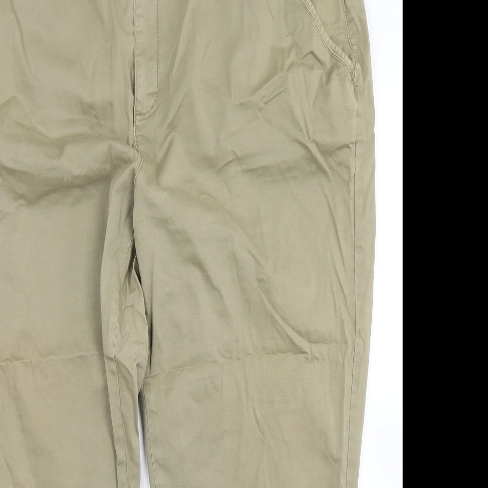 George Mens Brown  Cotton Chino Trousers Size 20 L26 in Regular Button