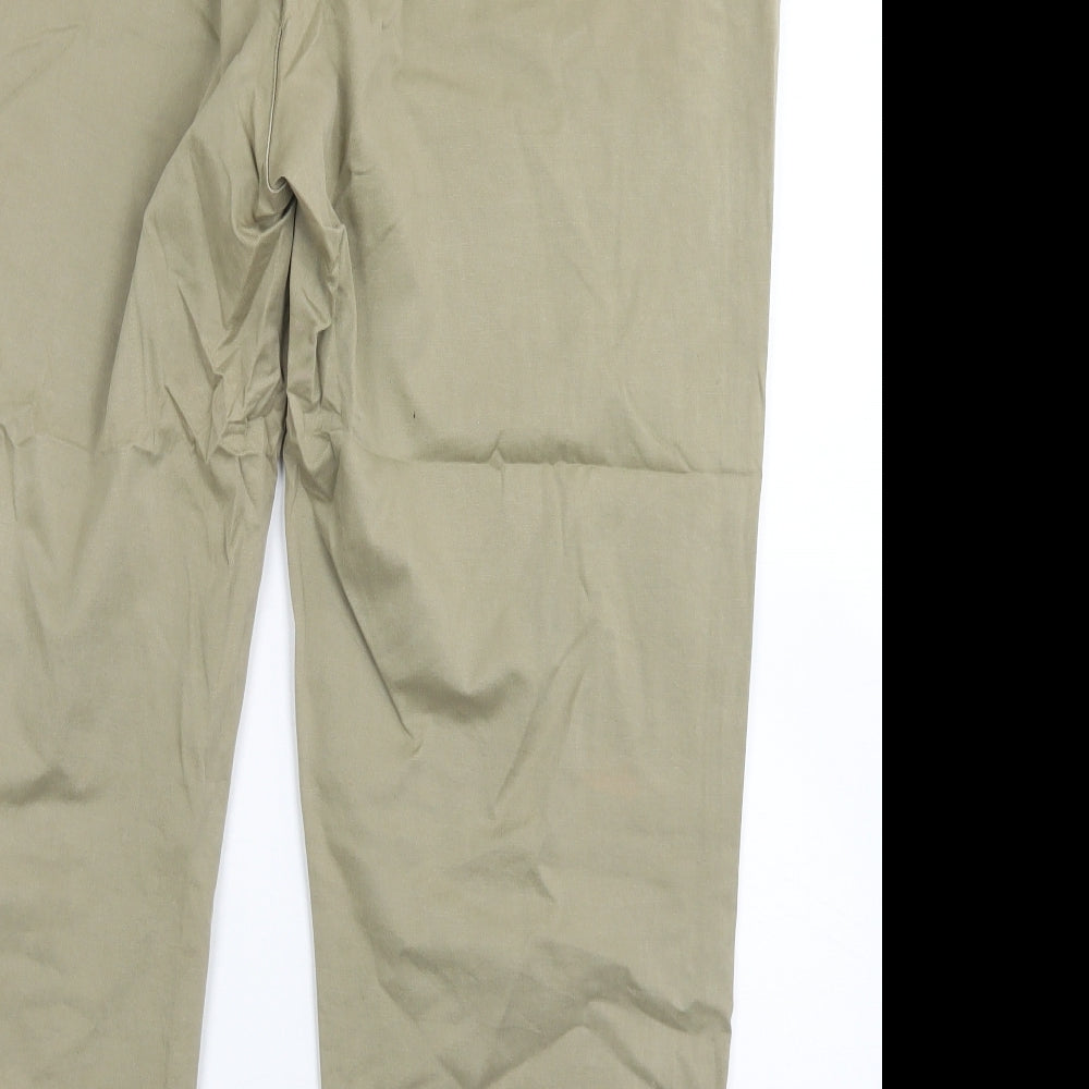George Mens Brown  Cotton Chino Trousers Size 20 L26 in Regular Button