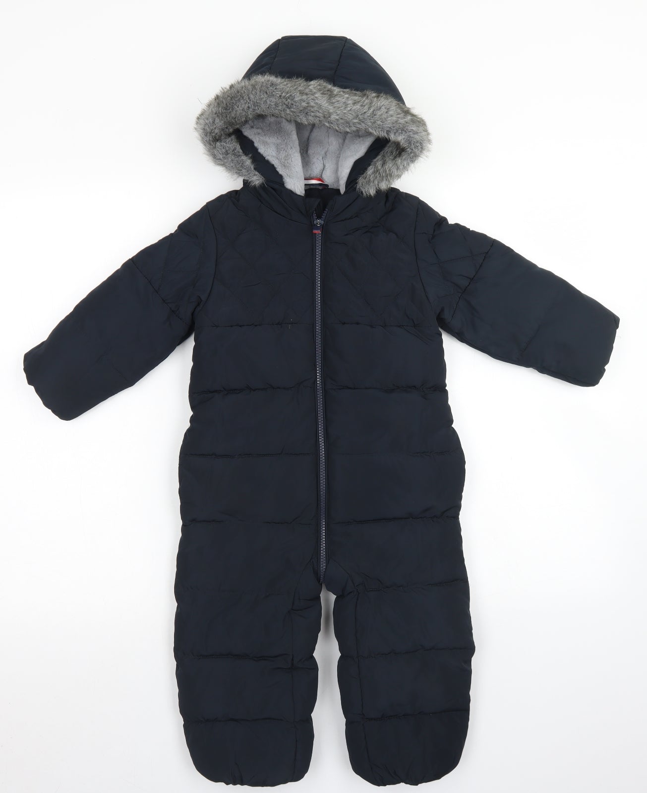 NEXT Boys Black   Parka Snowsuit Size 18-24 Months   Zip