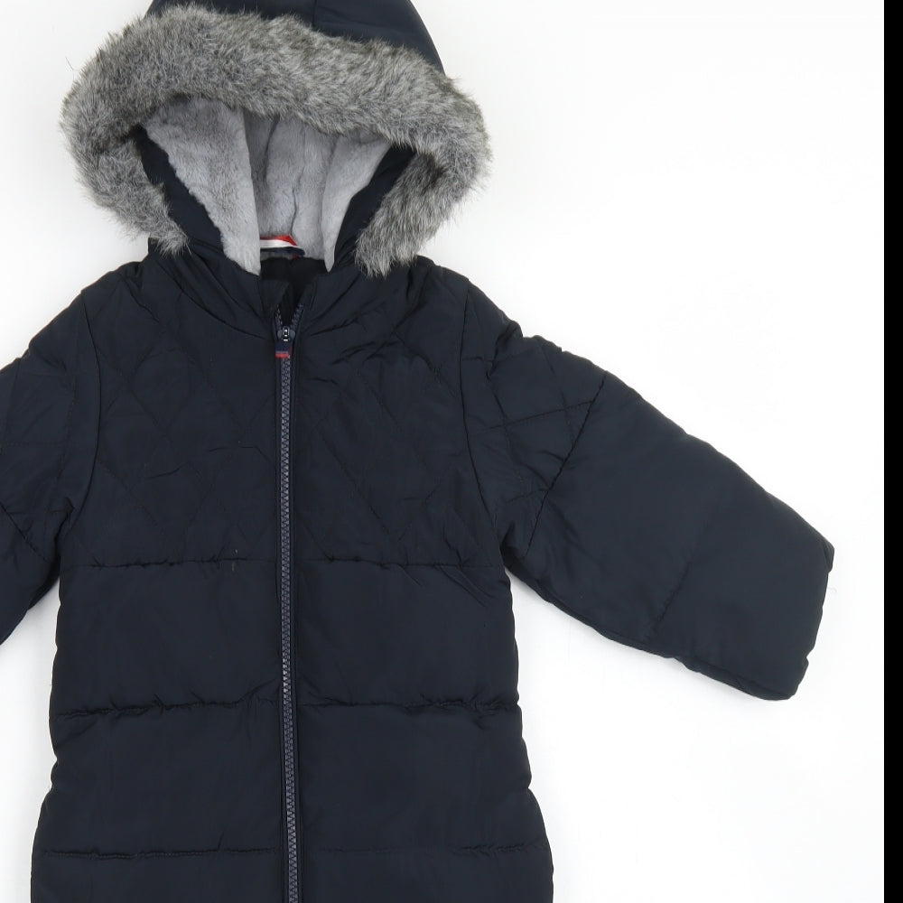NEXT Boys Black   Parka Snowsuit Size 18-24 Months   Zip