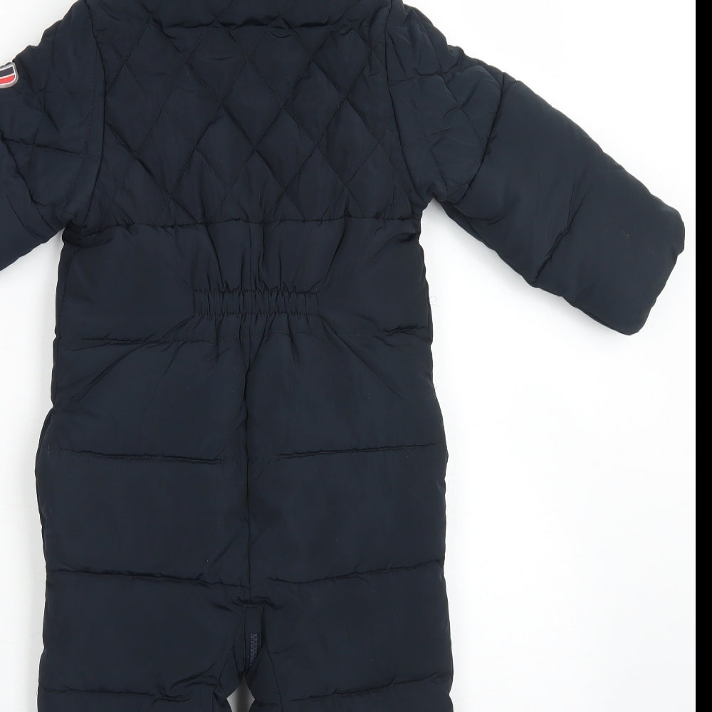 NEXT Boys Black   Parka Snowsuit Size 18-24 Months   Zip