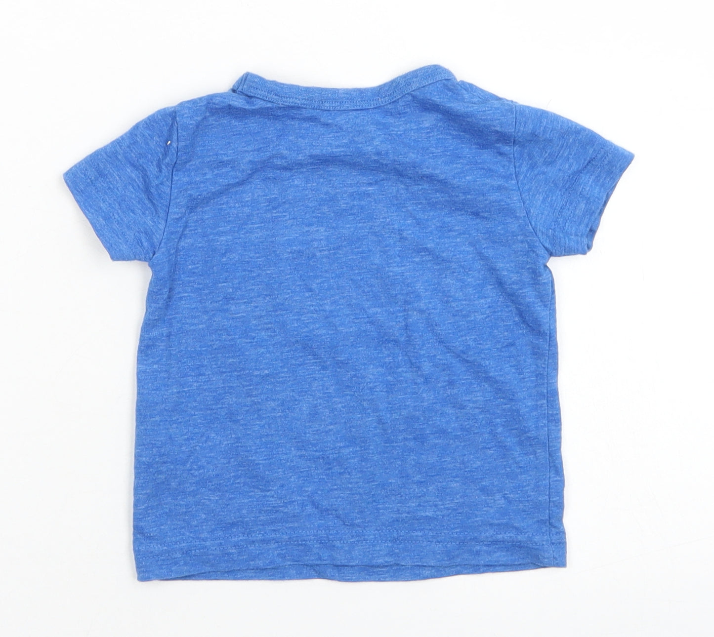 NEXT Boys Blue  Cotton Basic T-Shirt Size 3-6 Months Crew Neck  - The Rolling Stones