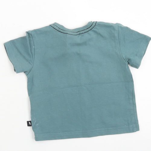 Fierce Frank Boys Blue  Cotton Basic T-Shirt Size 3-6 Months Crew Neck  - Animal Band
