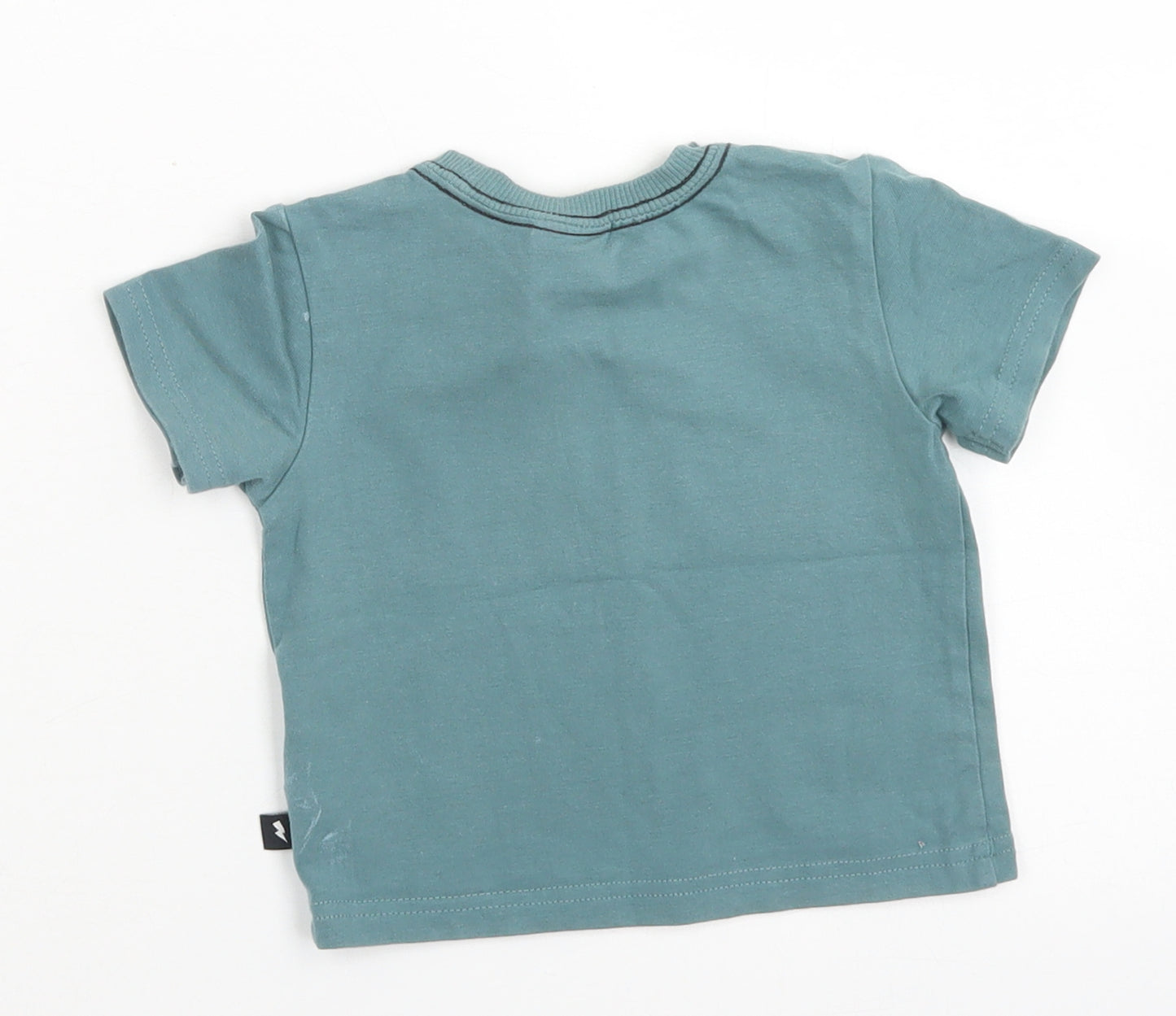 Fierce Frank Boys Blue  Cotton Basic T-Shirt Size 3-6 Months Crew Neck  - Animal Band