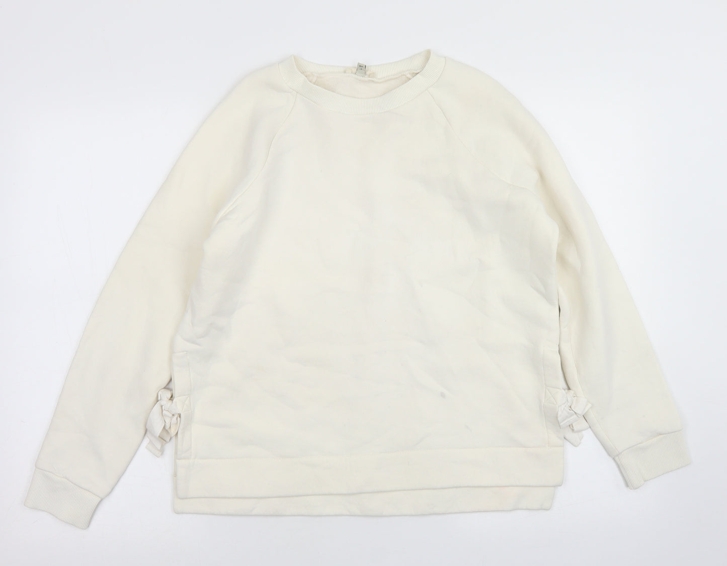 River Island Womens White  Polyamide Pullover Sweatshirt Size M