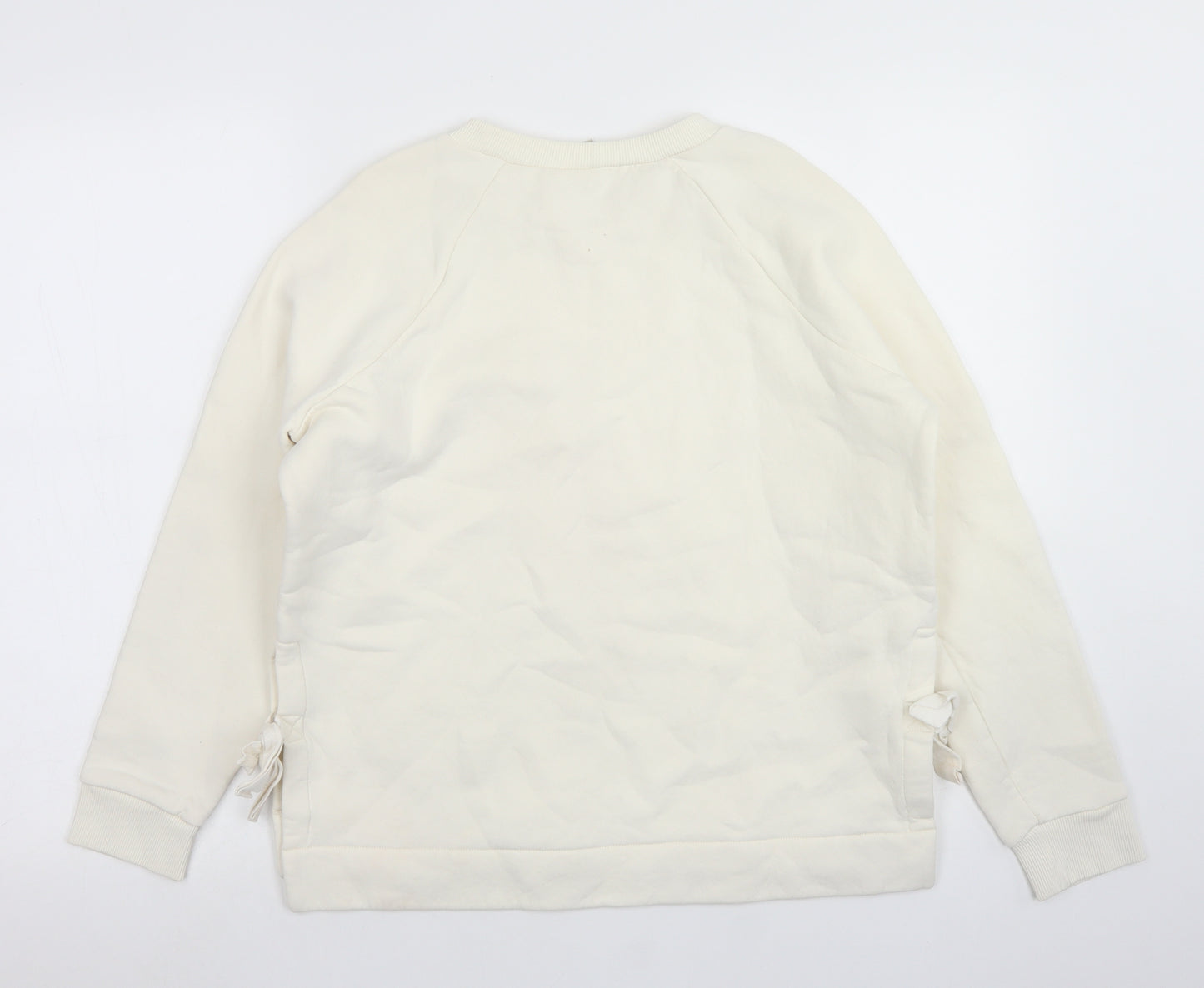 River Island Womens White  Polyamide Pullover Sweatshirt Size M