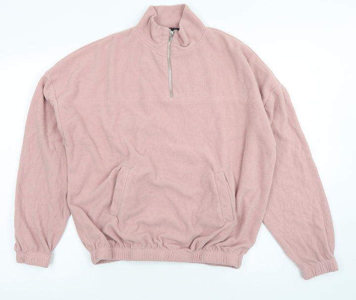 New Look Womens Pink Polyester Pullover Sweatshirt Size M