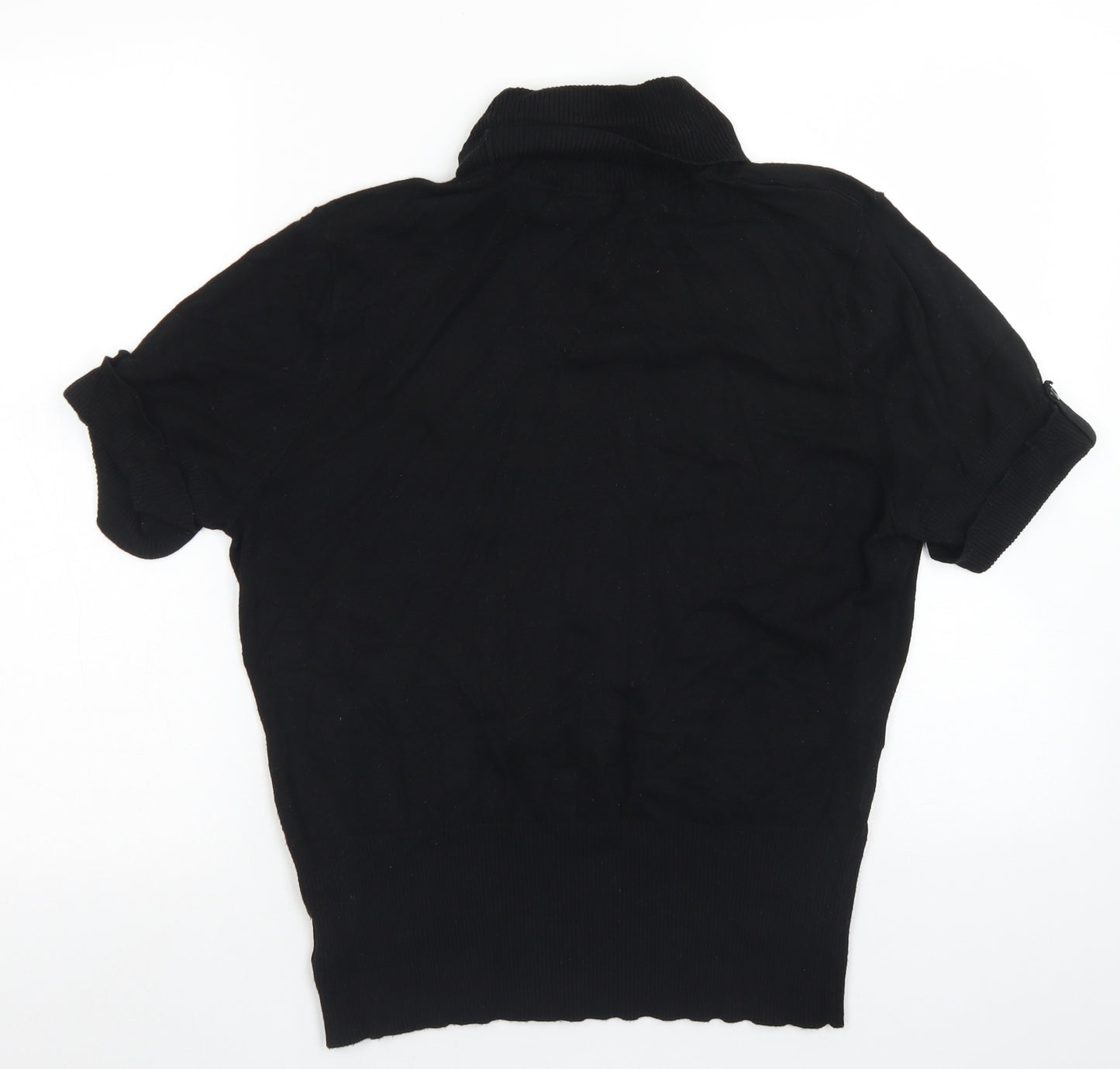 NEXT Womens Black Roll Neck  Viscose Pullover Jumper Size 18