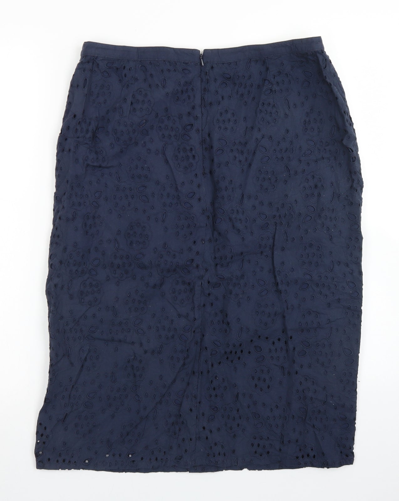FatFace Womens Blue  Cotton Straight & Pencil Skirt Size 14   Zip