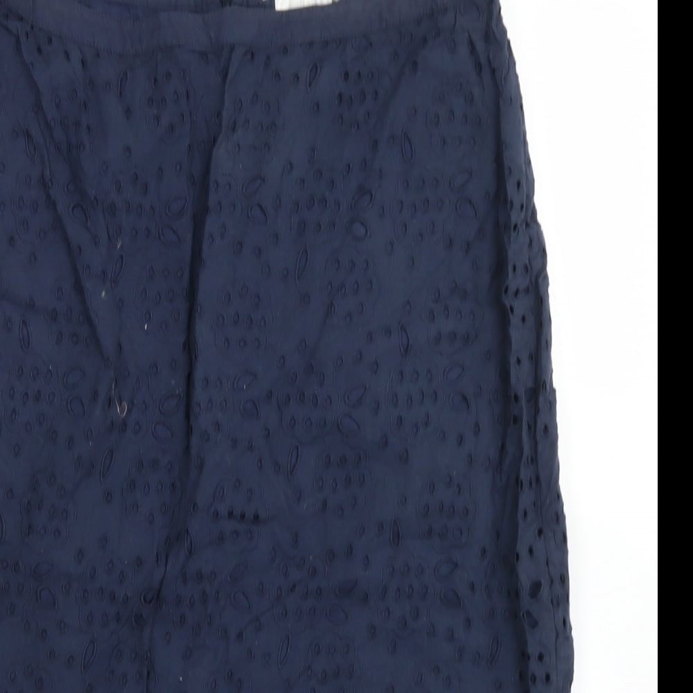 FatFace Womens Blue  Cotton Straight & Pencil Skirt Size 14   Zip