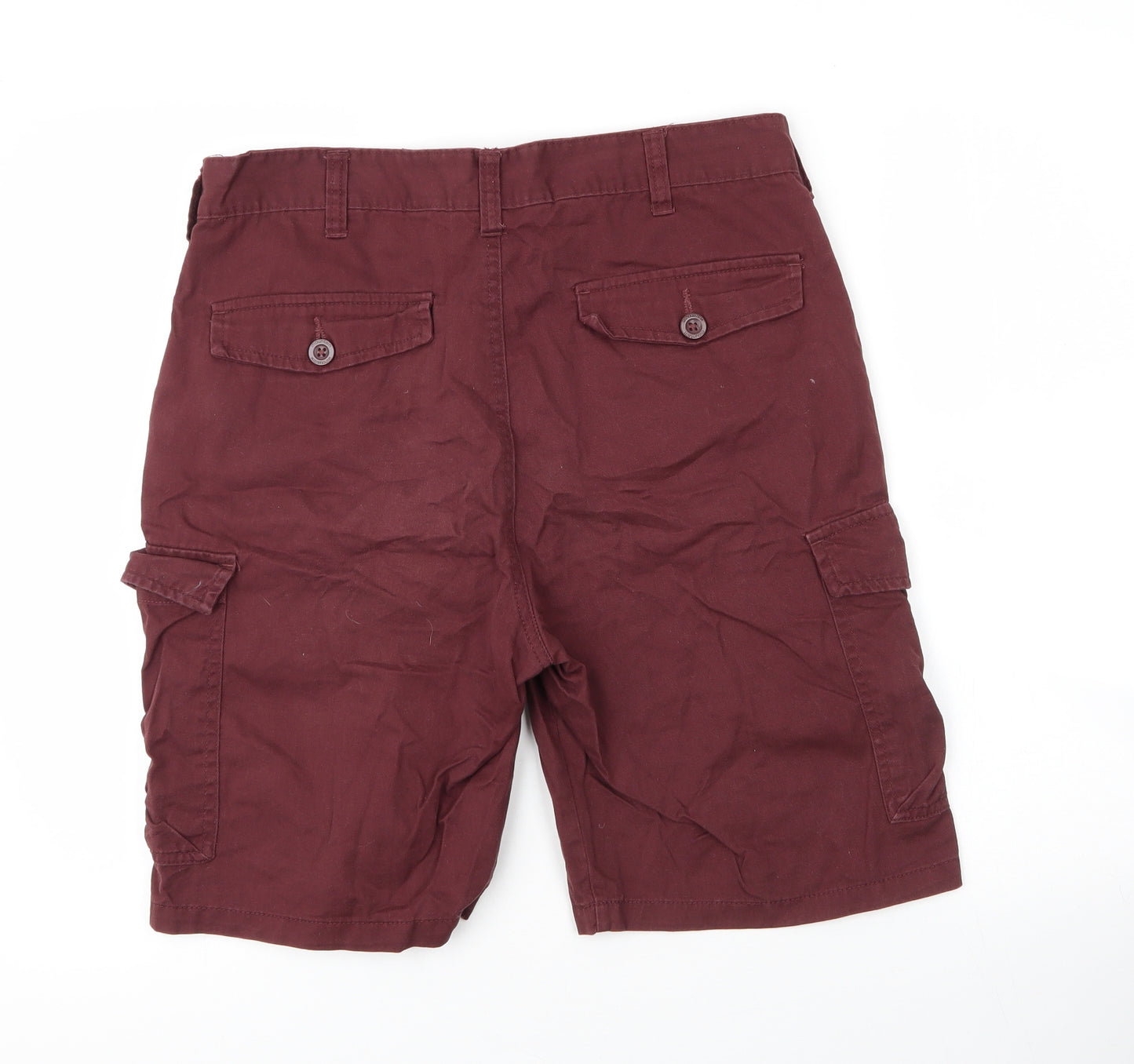 Mountain Warehouse Mens Brown  Cotton Cargo Shorts Size 32 in L11 in Regular Button