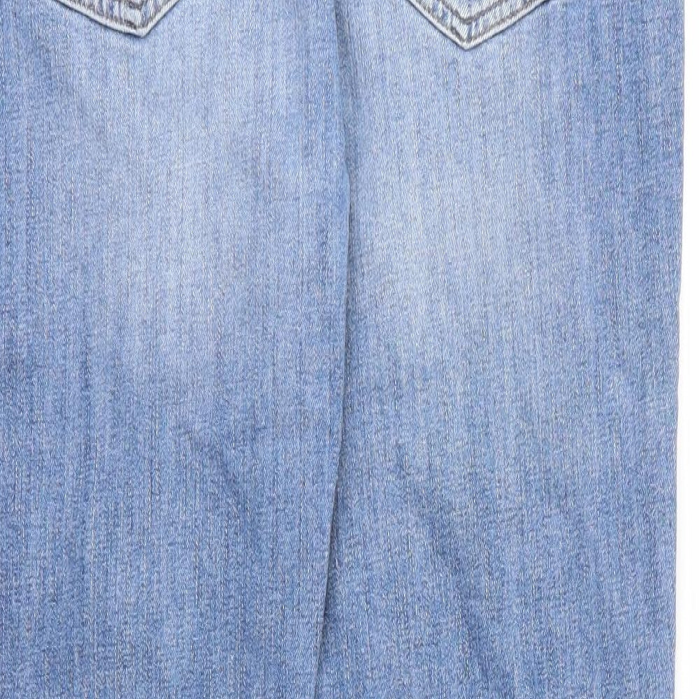 Mint Velvet Womens Blue  Cotton Skinny Jeans Size 14 L26 in Regular Zip
