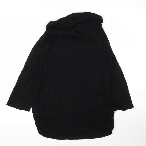 Gibson Womens Black Cowl Neck  Viscose Pullover Jumper Size M