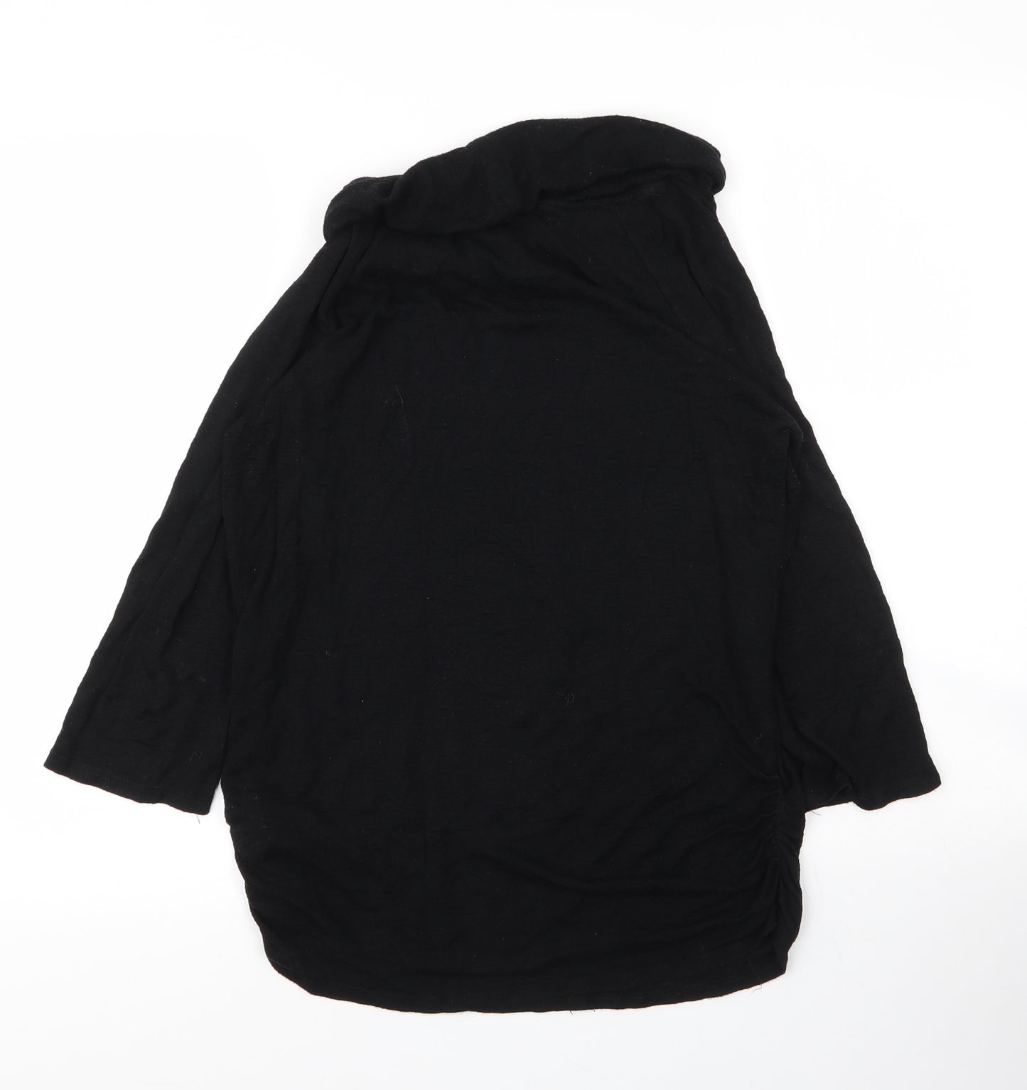 Gibson Womens Black Cowl Neck  Viscose Pullover Jumper Size M