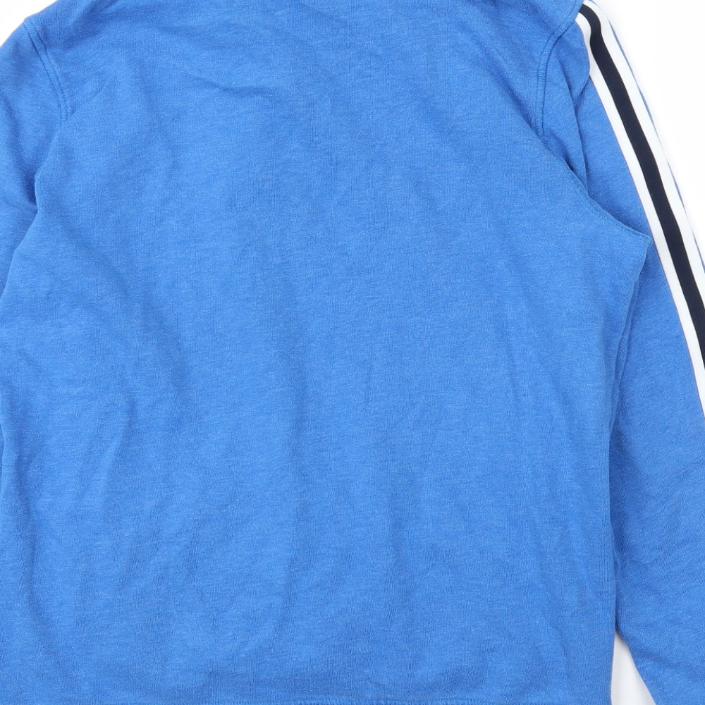 Avenue Mens Blue Roll Neck  Cotton Pullover Jumper Size S