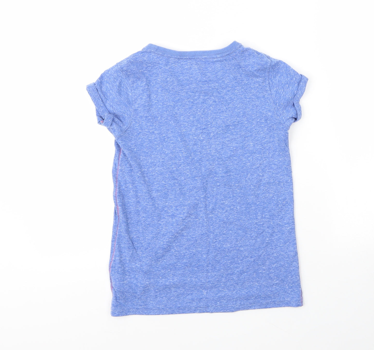 NEXT Girls Blue  Cotton Basic T-Shirt Size 10 Years Round Neck