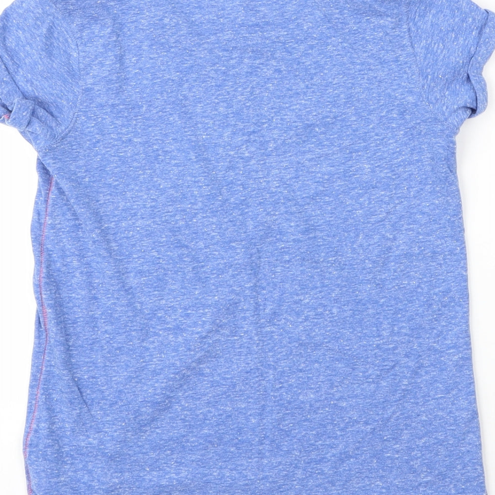 NEXT Girls Blue  Cotton Basic T-Shirt Size 10 Years Round Neck