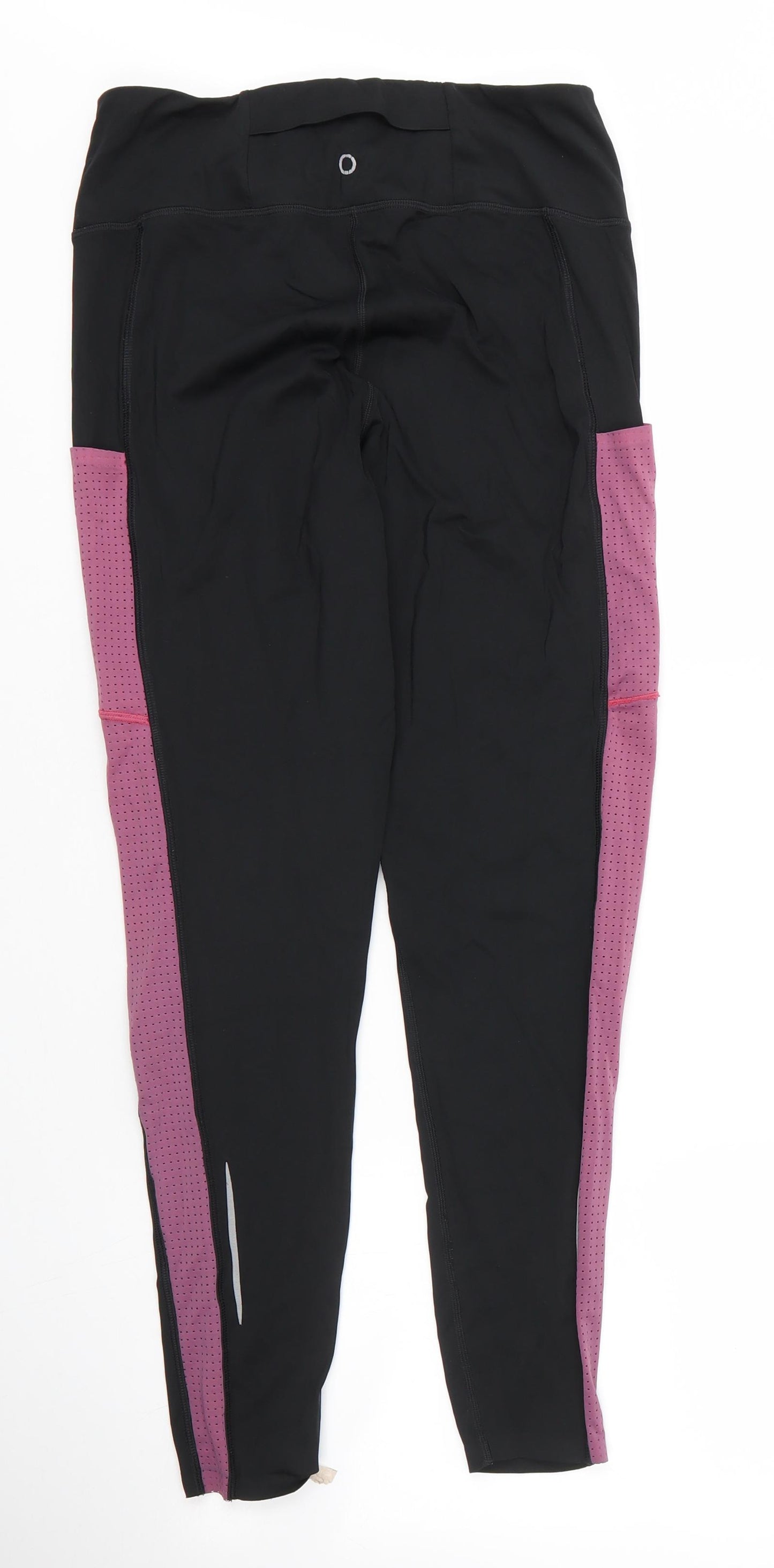 M&S Womens Black  Nylon Compression Leggings Size 14 L26 in Regular