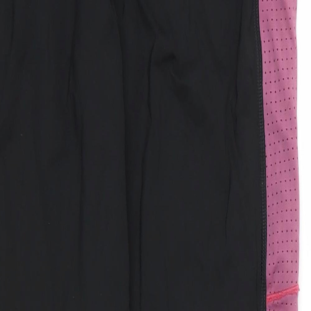 M&S Womens Black  Nylon Compression Leggings Size 14 L26 in Regular