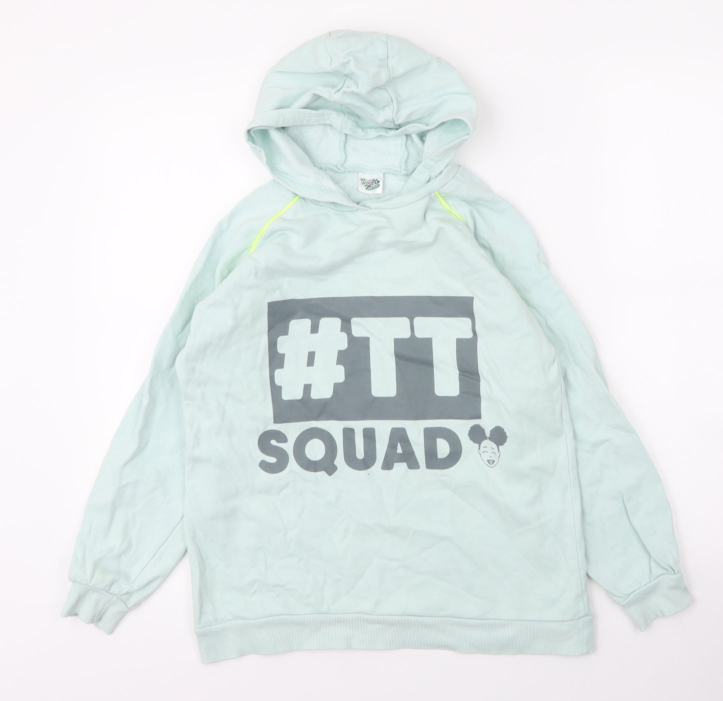 George Girls Green  Cotton Pullover Hoodie Size 9 Years