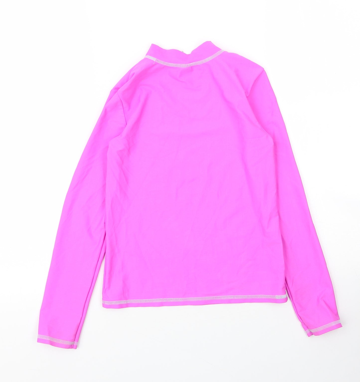 George Girls Pink  Polyester Basic T-Shirt Size 9 Years Mock Neck