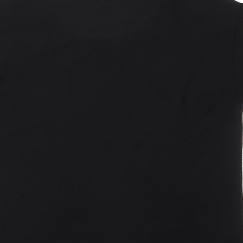 Vera Moda Womens Black  Polyester Basic Blouse Size M Round Neck