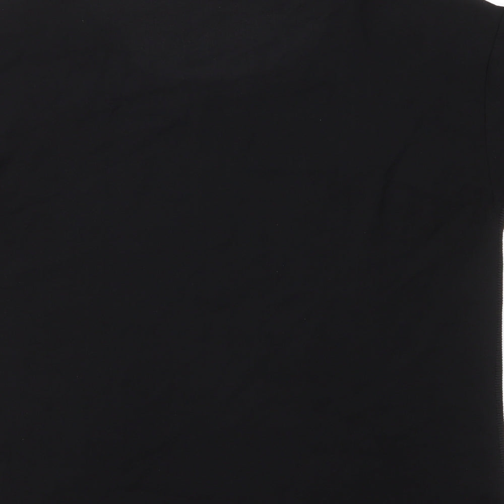 Vera Moda Womens Black  Polyester Basic Blouse Size M Round Neck