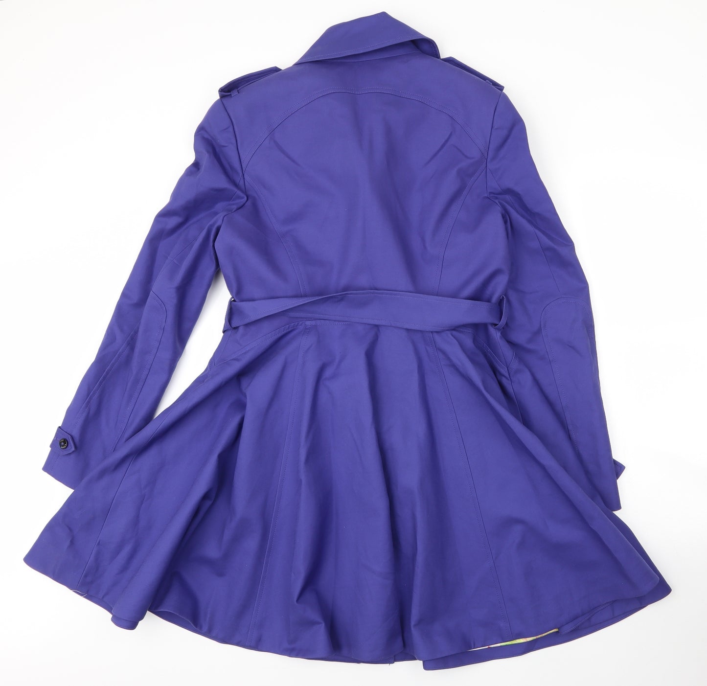 Ted Baker Womens Blue   Pea Coat Coat Size L  Button