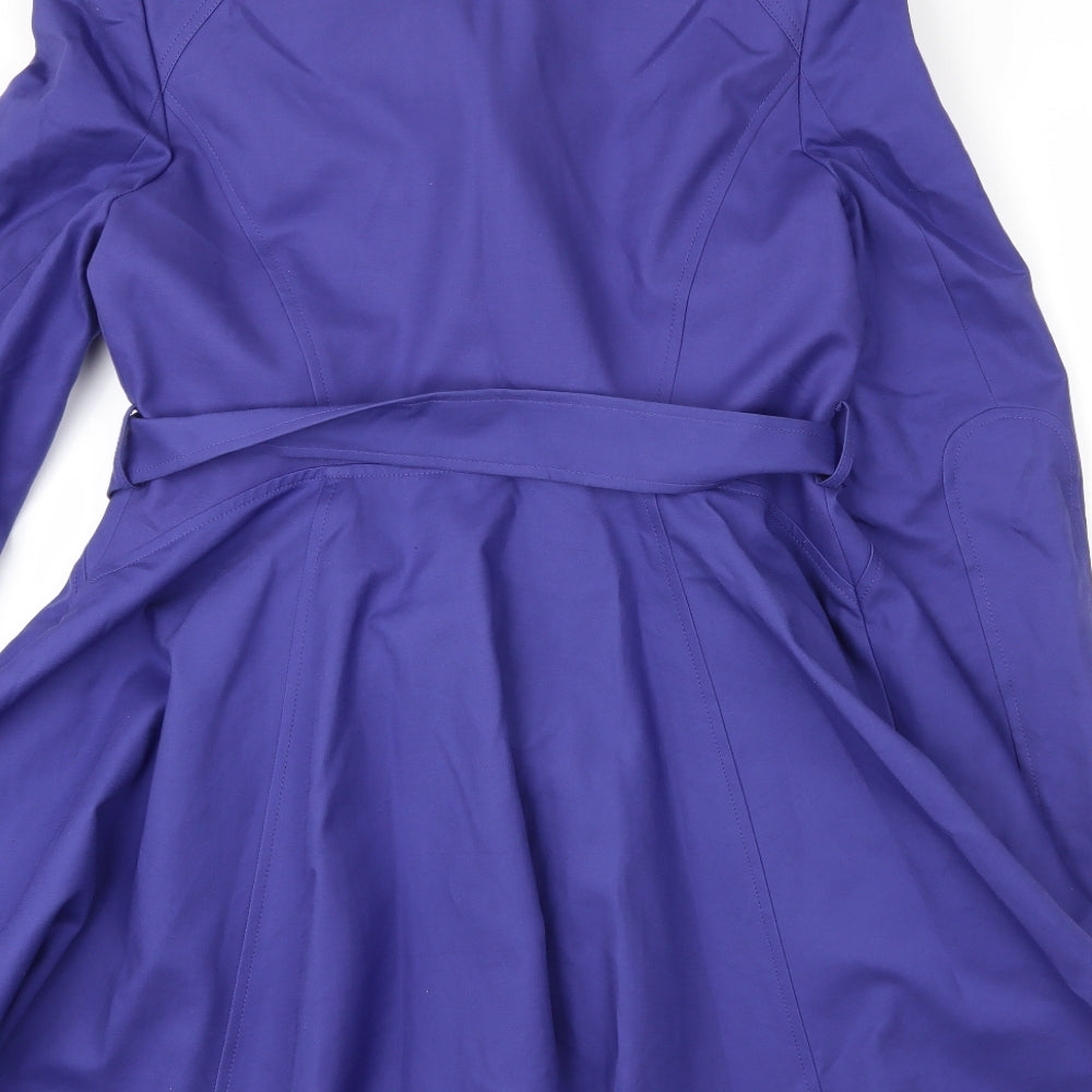 Ted Baker Womens Blue   Pea Coat Coat Size L  Button