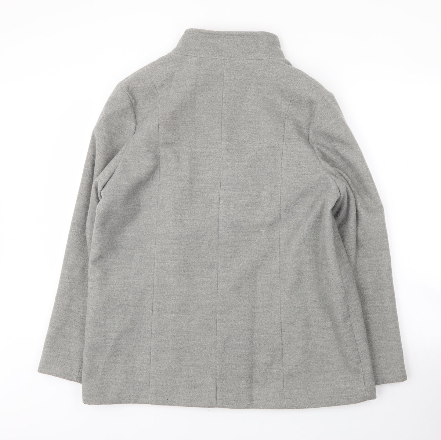 M&S Womens Grey   Overcoat Coat Size 14  Button