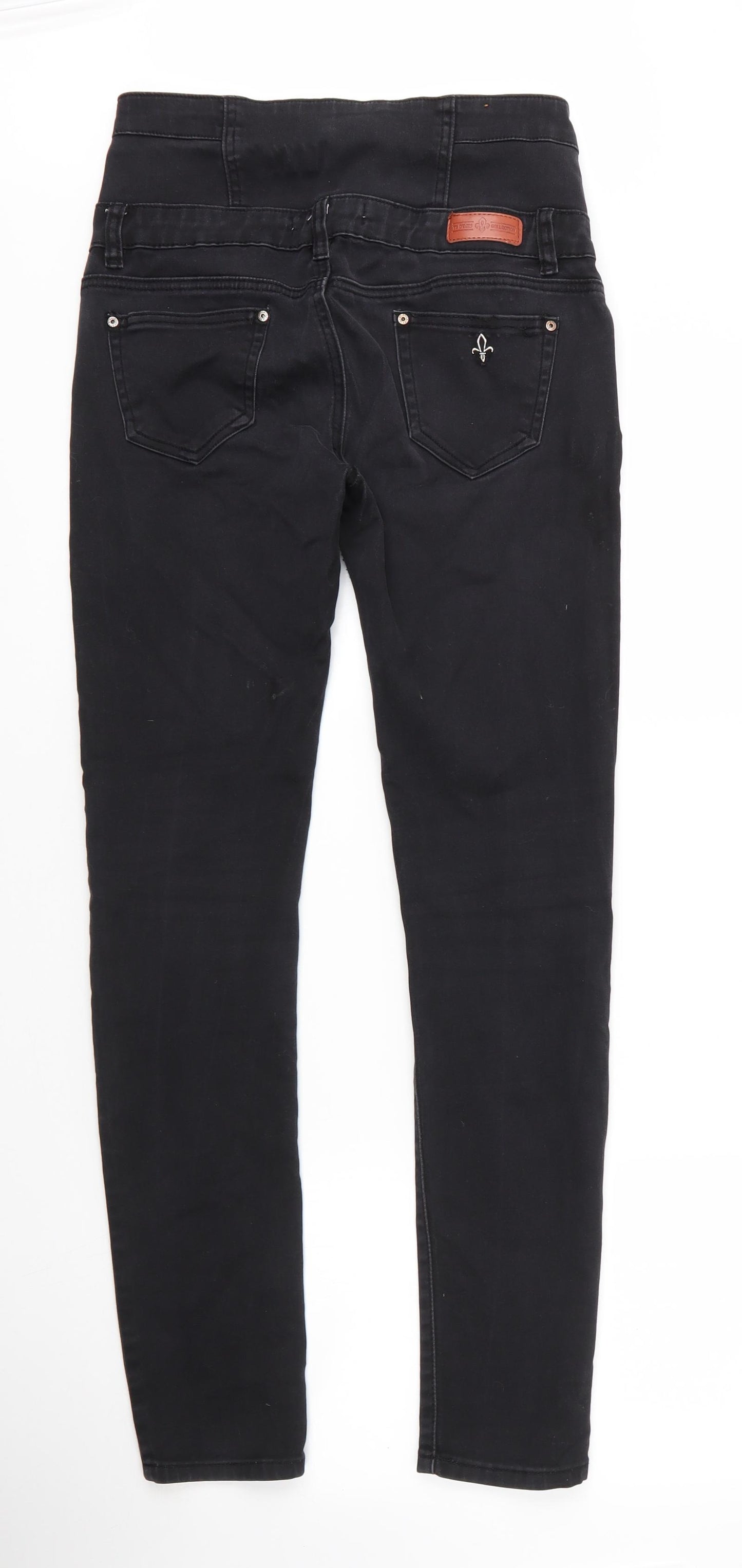 Toxik3 Womens Black  Cotton Skinny Jeans Size 12 L29 in Regular Button