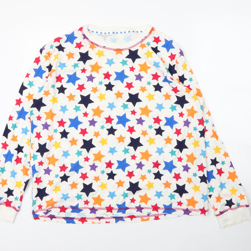 Matalan Mens White Round Neck  Cotton Pullover Jumper Size XL