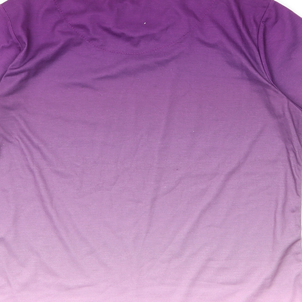 DFND Girls Purple  Cotton Basic T-Shirt Size 13 Years Round Neck