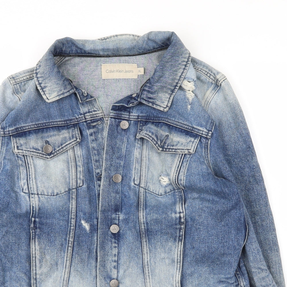 Calvin Klein Mens Blue   Jacket  Size XL  Button