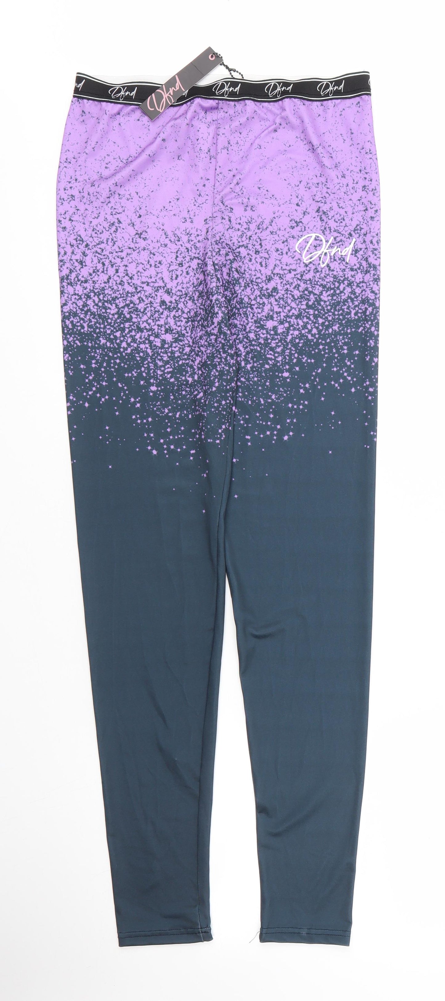 DFND Girls Blue  Polyester Carrot Trousers Size 15 Years L29 in Regular